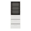 PRO Armoire de registre de garniture | 6 oh, 800 x 2250 mm, corpus collé, avec porte, graphite / blanc - 3 Thumbnail Image