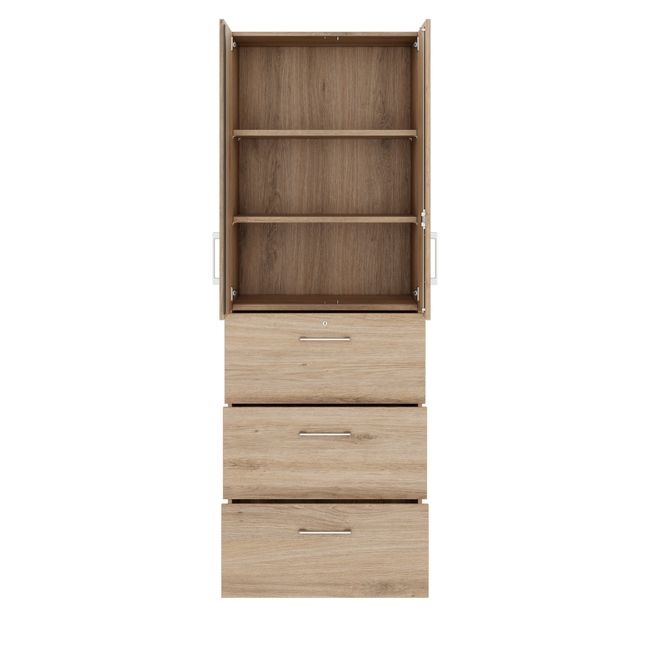 PRO Hängeregisterschrank | 6 OH, 800 x 2250 mm, verleimter Korpus, mit Tür, Natureiche PRO Hängeregisterschrank | 6 OH, 800 x 2250 mm, verleimter Korpus, mit Tür, Natureiche