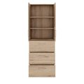 PRO Armoire de registre de garniture | 6 oh, 800 x 2250 mm, corpus collé, avec porte, chêne naturel - 3 Thumbnail Image
