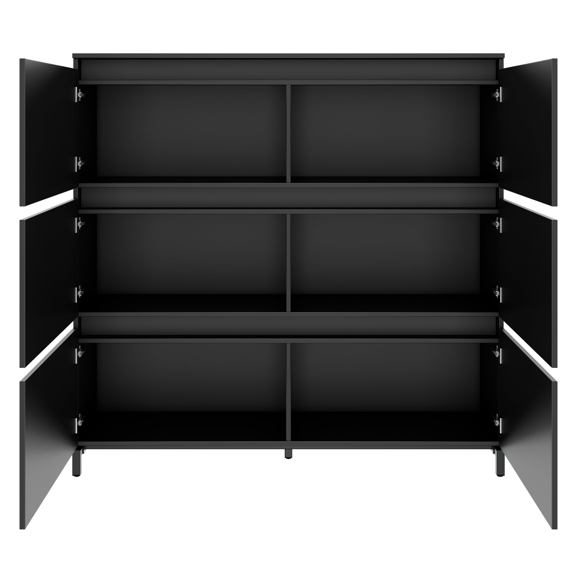 ART Highboard | 3 oh, 1600 x 1560 mm, gris foncé - 3 Main Image
