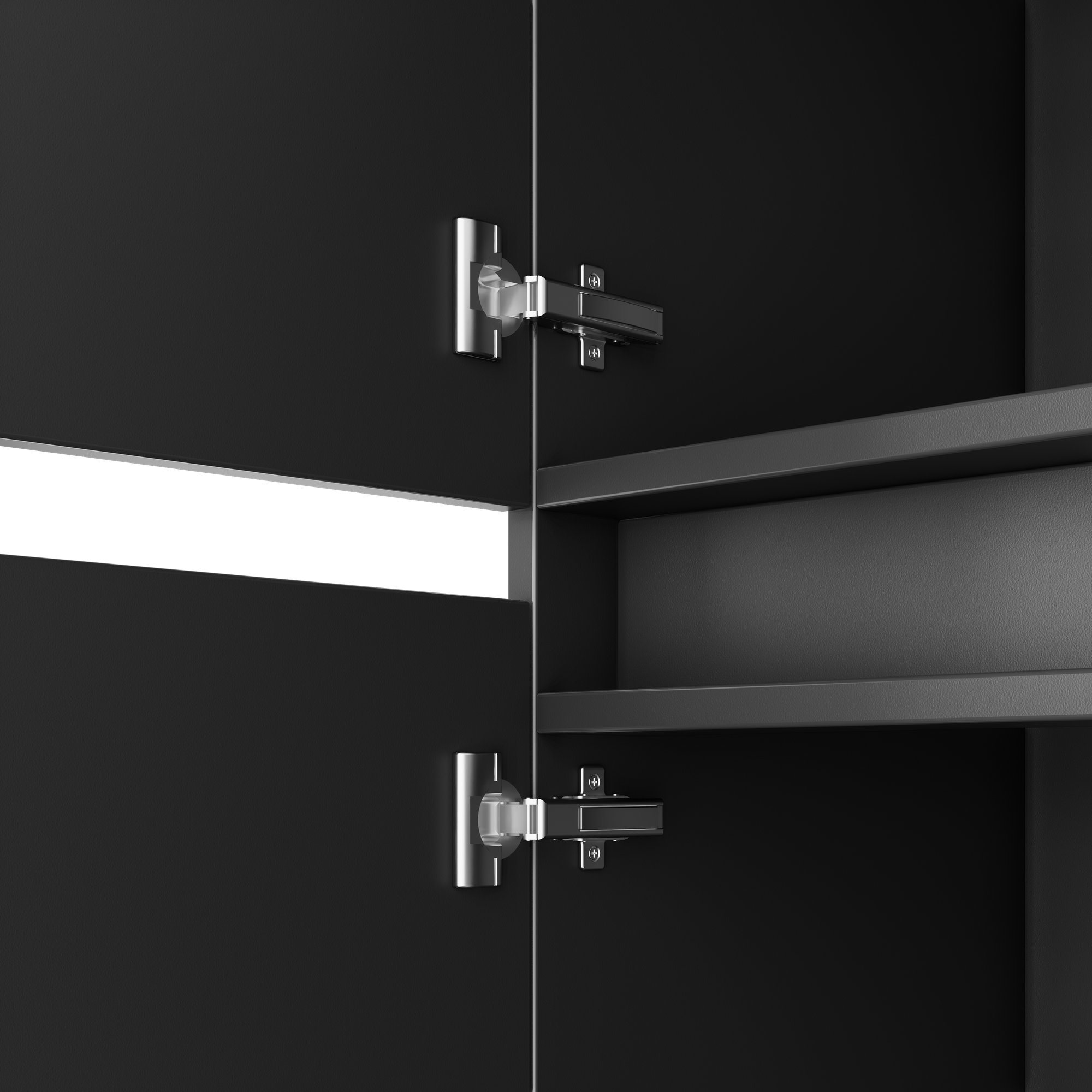ART Highboard | 3 oh, 1600 x 1560 mm, gris foncé - 8 Main Image