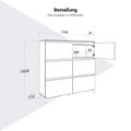 ART Highboard | 3 oh, 1600 x 1560 mm, gris foncé - 10 Thumbnail Image