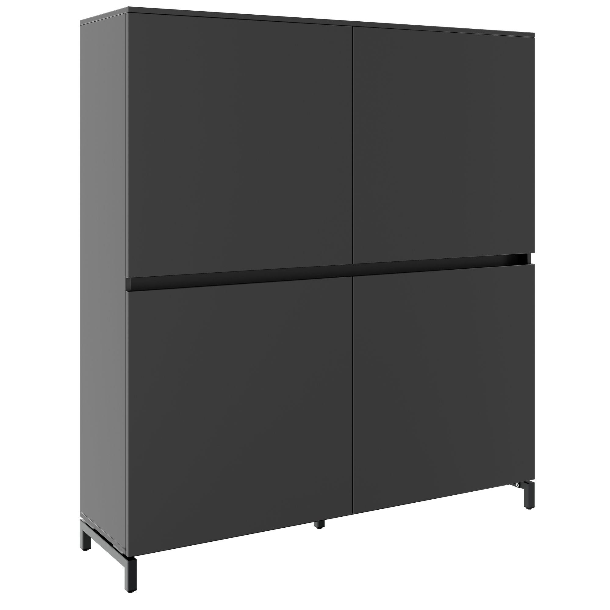 ART File cabinet | 4 Oh, 1600 x 1760 mm, dark gray - 1 Main Image