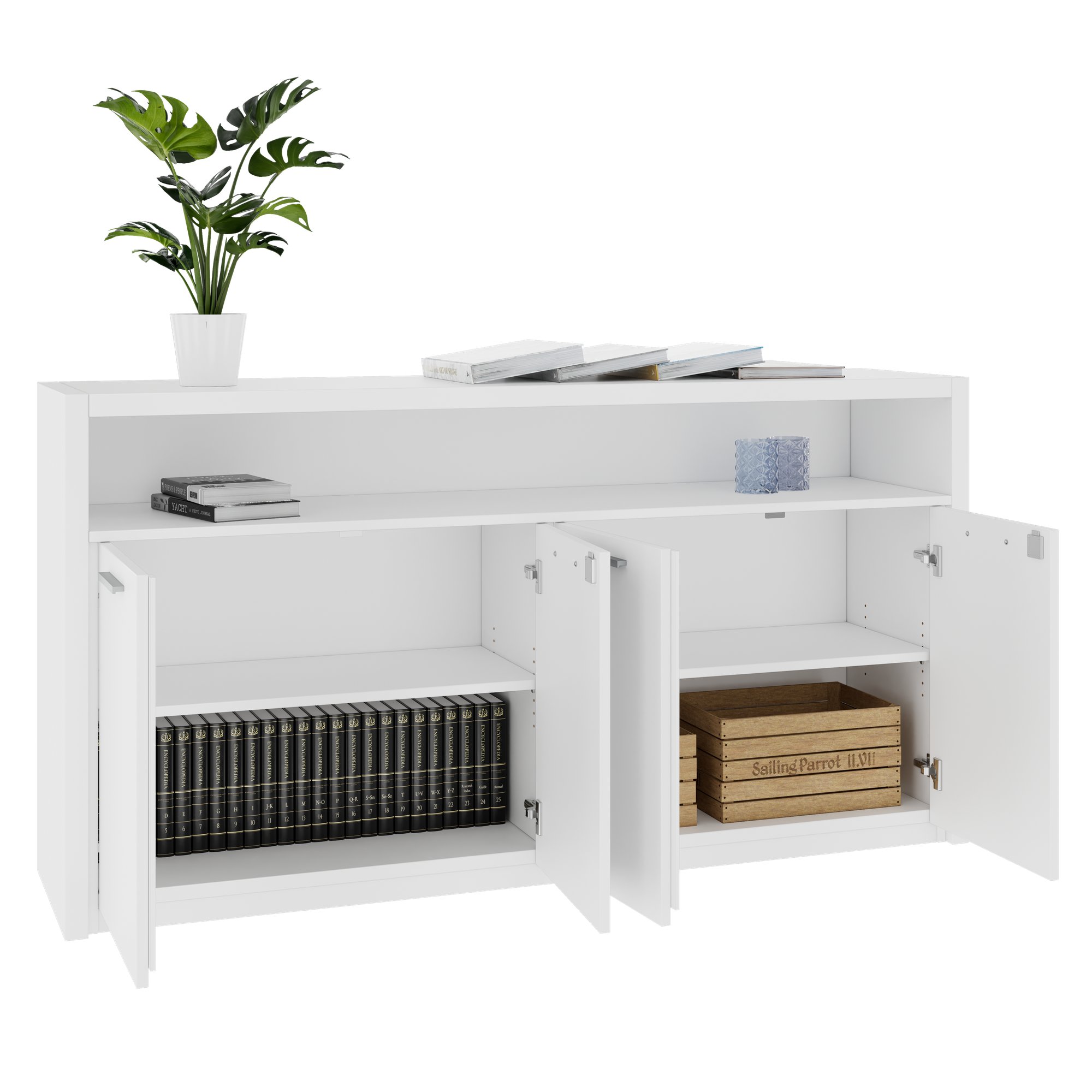STRATEGO Sideboard | 1680 x 890 mm, Weiß - 7 Main Image