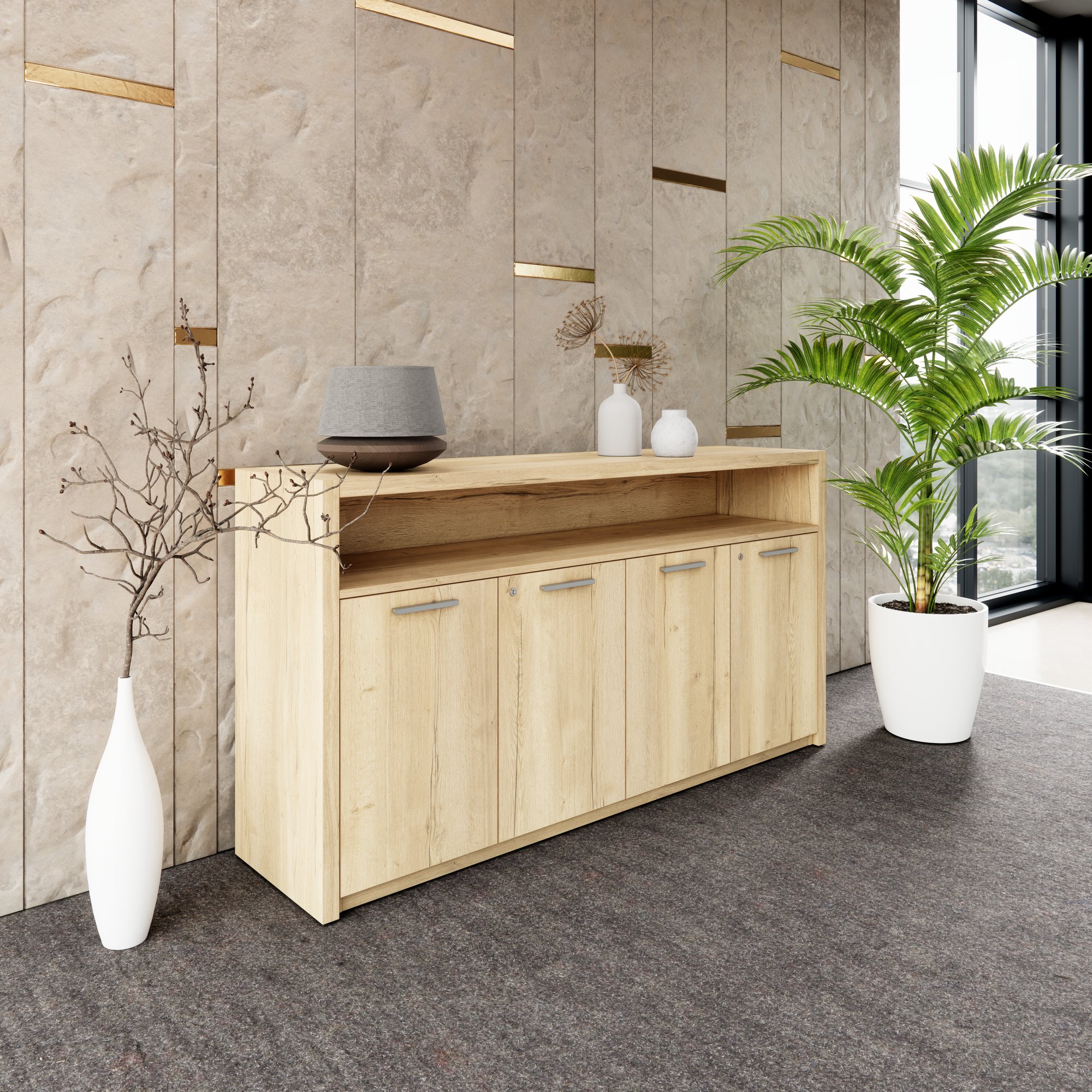 STRATEGO Sideboard | 1680 x 890 mm, Wildeiche - 2 Main Image
