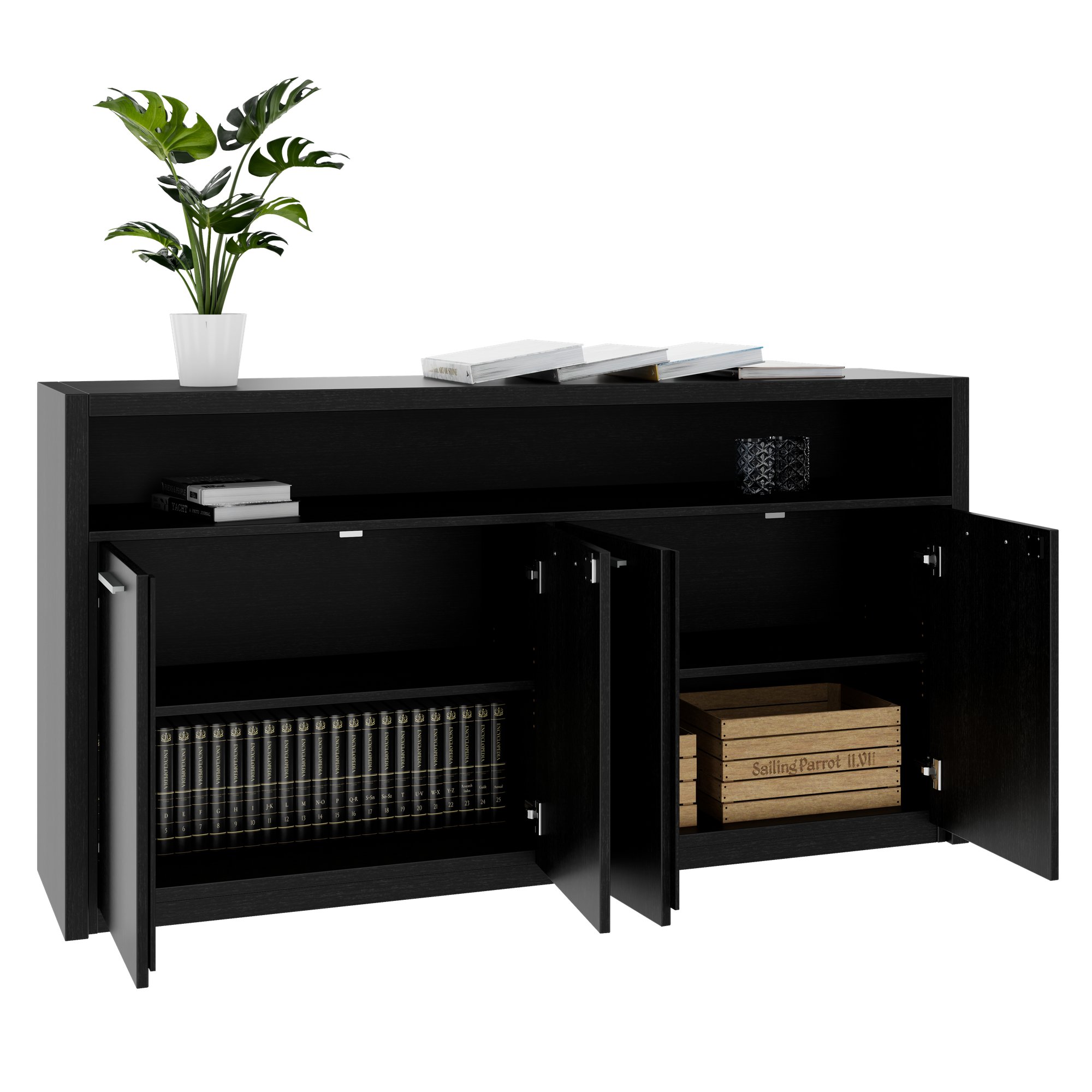 STRATEGO Sideboard | 1680 x 890 mm, Dunkle Eiche - 7 Main Image