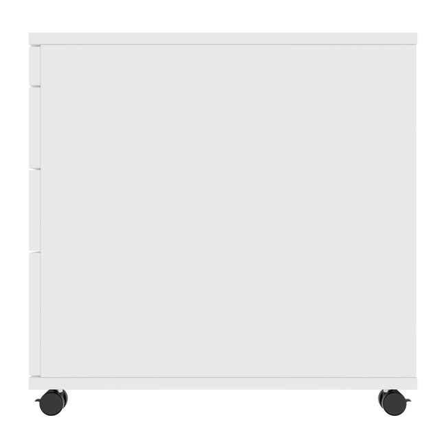 OPTIMA PRO Rollcontainer | 3 Metallschubladen + 1 Kleinteilefach, Soft Close, Weiß