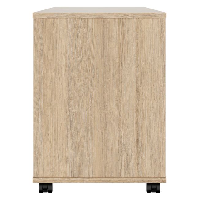 OPTIMA PRO Rollcontainer | 3 Metallschubladen + 1 Kleinteilefach, Soft Close, Bernsteineiche