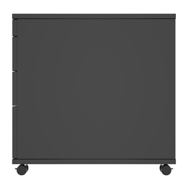 OPTIMA PRO Rollcontainer | 3 Metallschubladen + 1 Kleinteilefach, Soft Close, Anthrazit