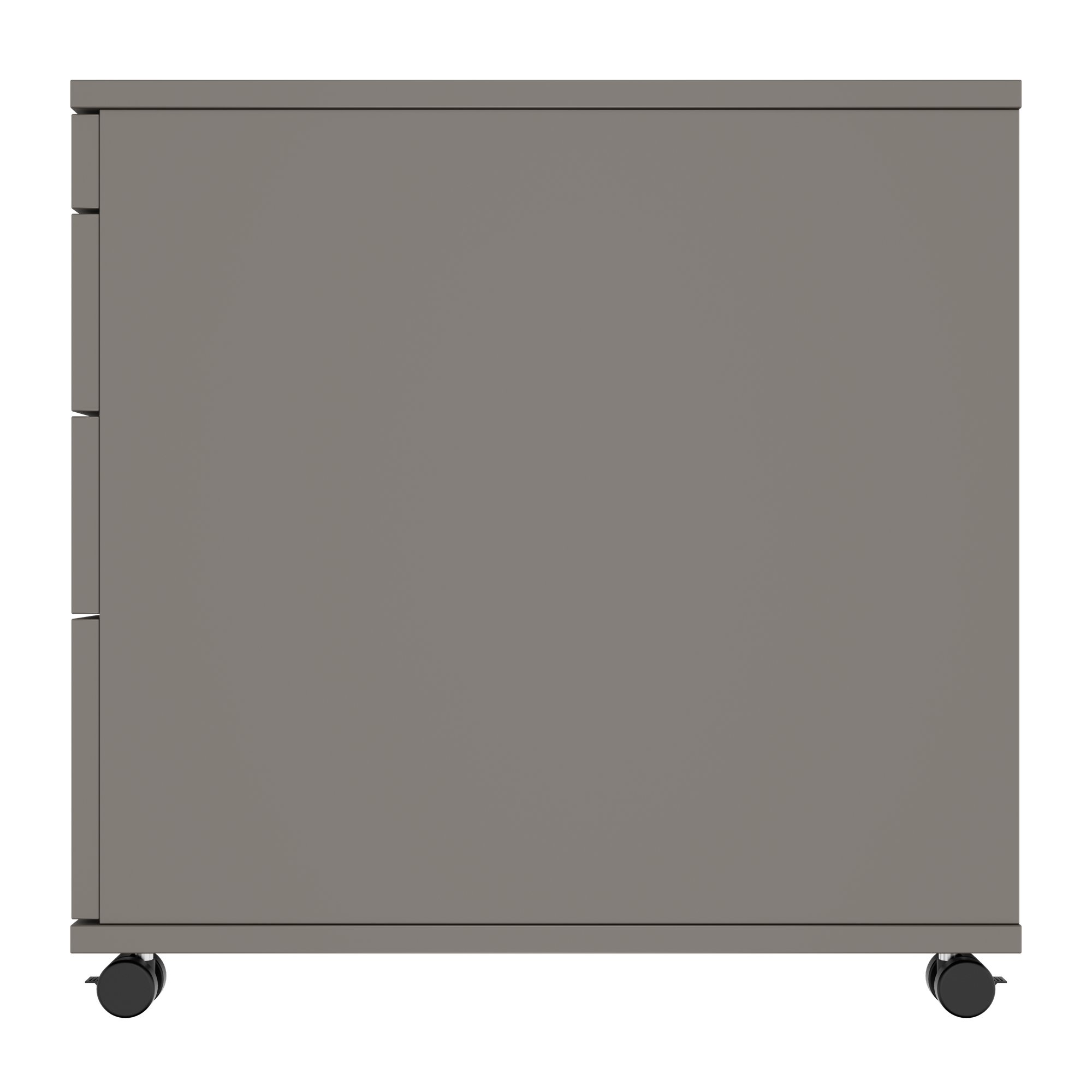 OPTIMA PRO Container rotolo | 3 cassetti di metallo + 1 Piccole parti, morbido vicino, grigio cubanite - 6 Main Image