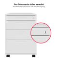 OPTIMA PRO Container rotolo | 3 cassetti di metallo + 1 Piccole parti, morbido vicino, grigio cubanite - 11 Thumbnail Image