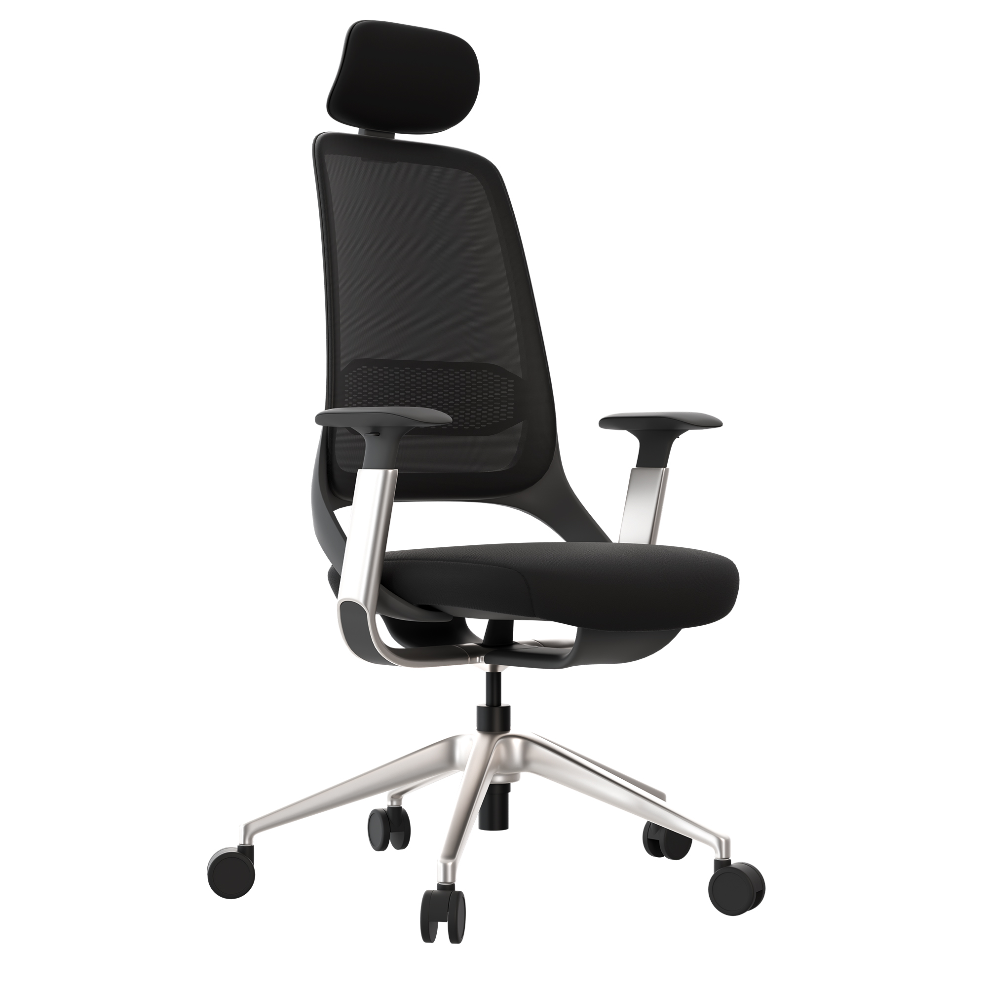 Ergoback Office Swivel Chair | Poggiatesta, braccioli 4d, nero - 1 Main Image