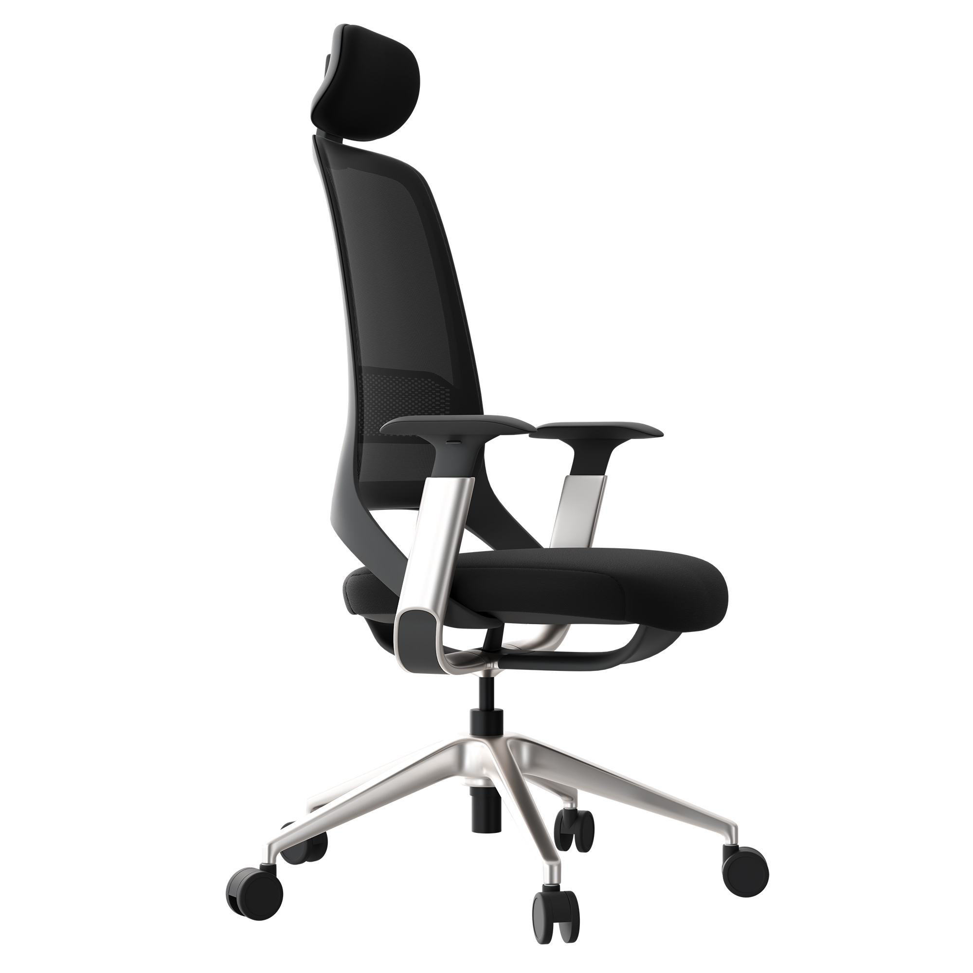 Ergoback Office Swivel Chair | Poggiatesta, braccioli 4d, nero - 4 Main Image