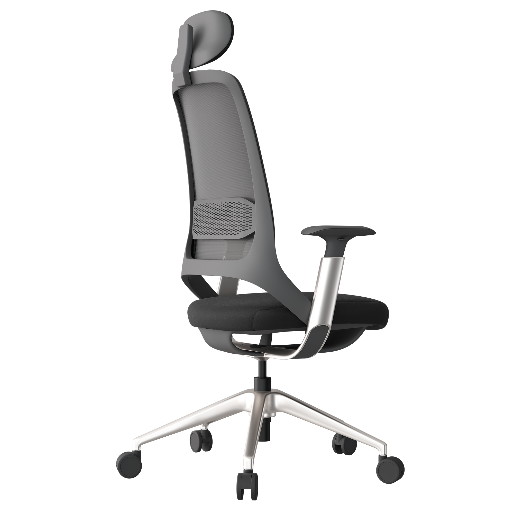 Ergoback Office Swivel Chair | Poggiatesta, braccioli 4d, nero - 6 Main Image