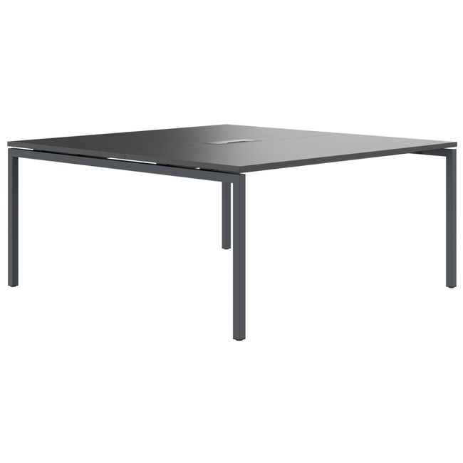 NOVA Konferenztisch | 1600 x 1640 mm (6 - 8 Personen), elektrifiziert, Anthrazit