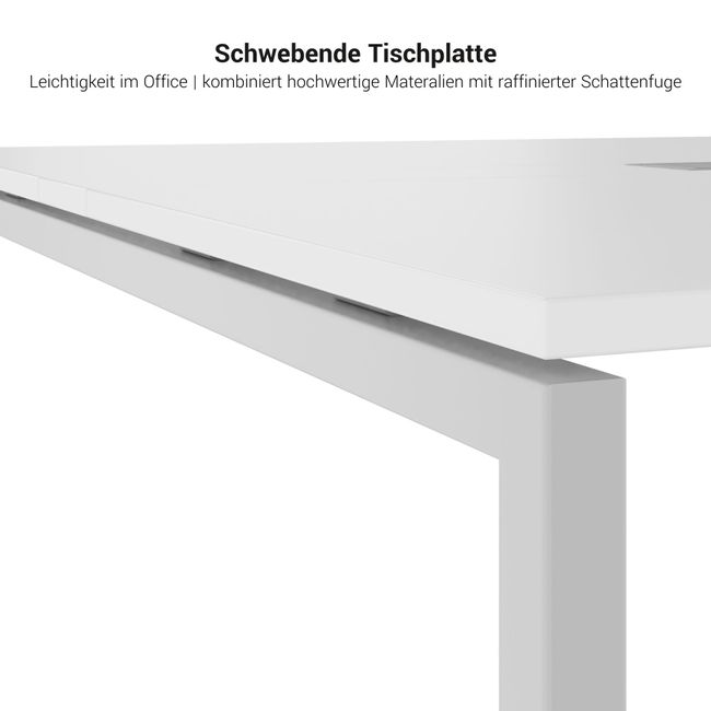 NOVA Konferenztisch | 1600 x 1640 mm (6 - 8 Personen), elektrifiziert, Anthrazit