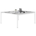 NOVA Konferenztisch | 1600 x 1640 mm (6 - 8 Personen), elektrifiziert, Perlgrau - 3 Thumbnail Image