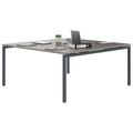 NOVA Konferenztisch | 1600 x 1640 mm (6 - 8 Personen), elektrifiziert, Cubanitgrau - 3 Thumbnail Image