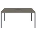 NOVA Konferenztisch | 1600 x 1640 mm (6 - 8 Personen), elektrifiziert, Cubanitgrau - 2 Thumbnail Image