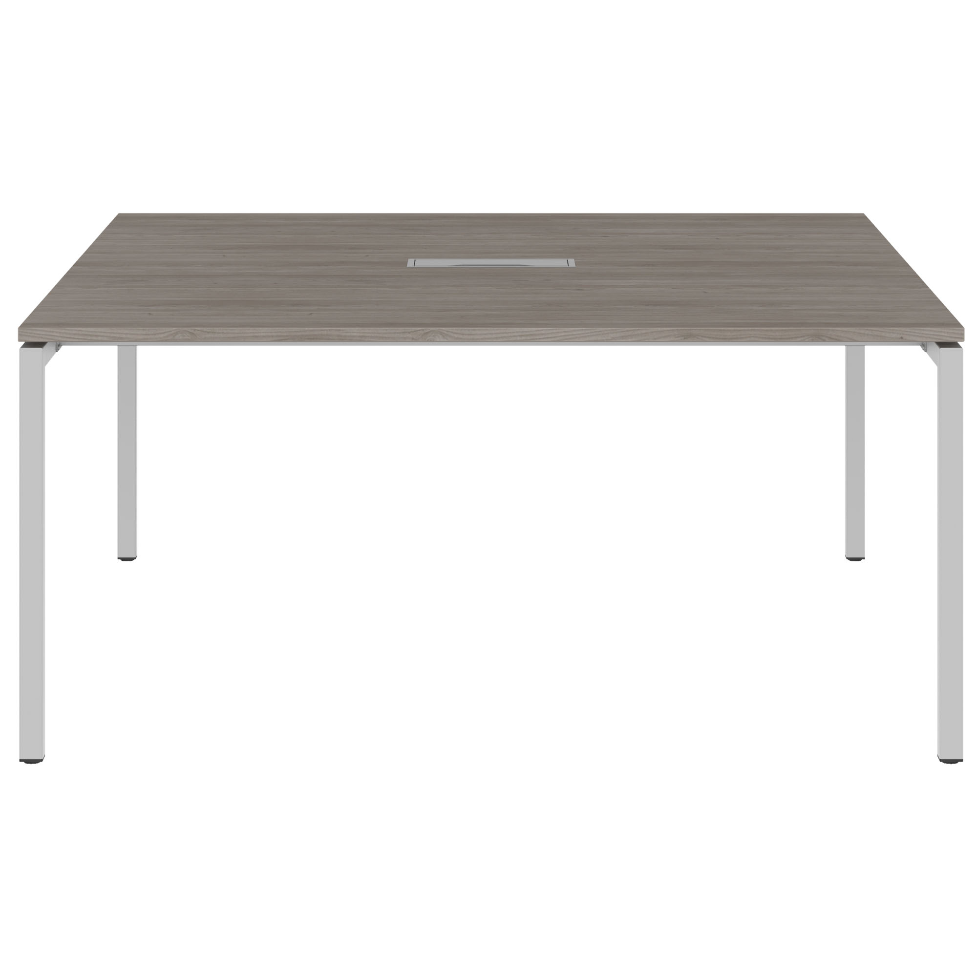 NOVA Konferenztisch | 1600 x 1640 mm (6 - 8 Personen), elektrifiziert, Nordeiche grau - 2 Main Image