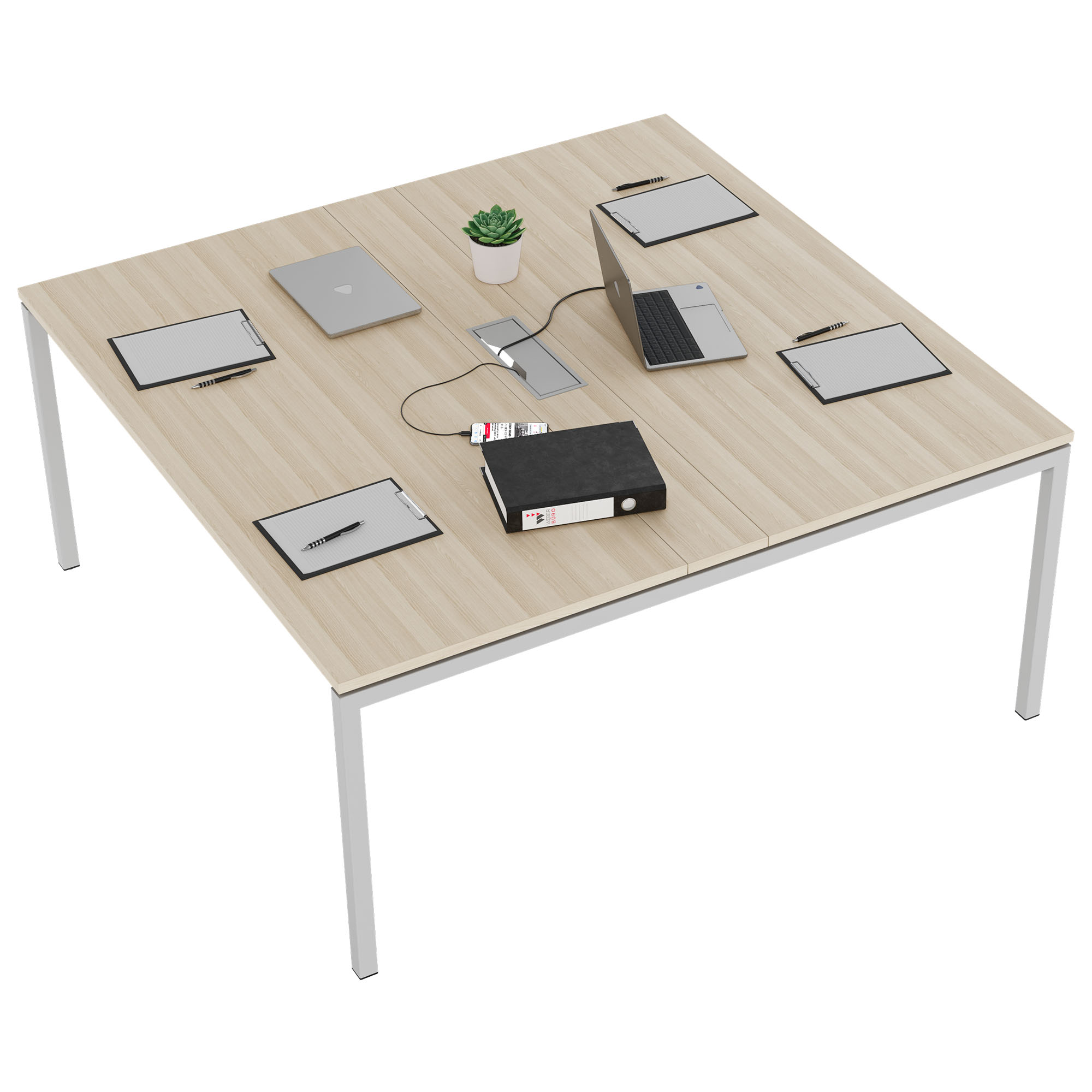 NOVA Konferenztisch | 1600 x 1640 mm (6 - 8 Personen), elektrifiziert, Sandesche - 4 Main Image