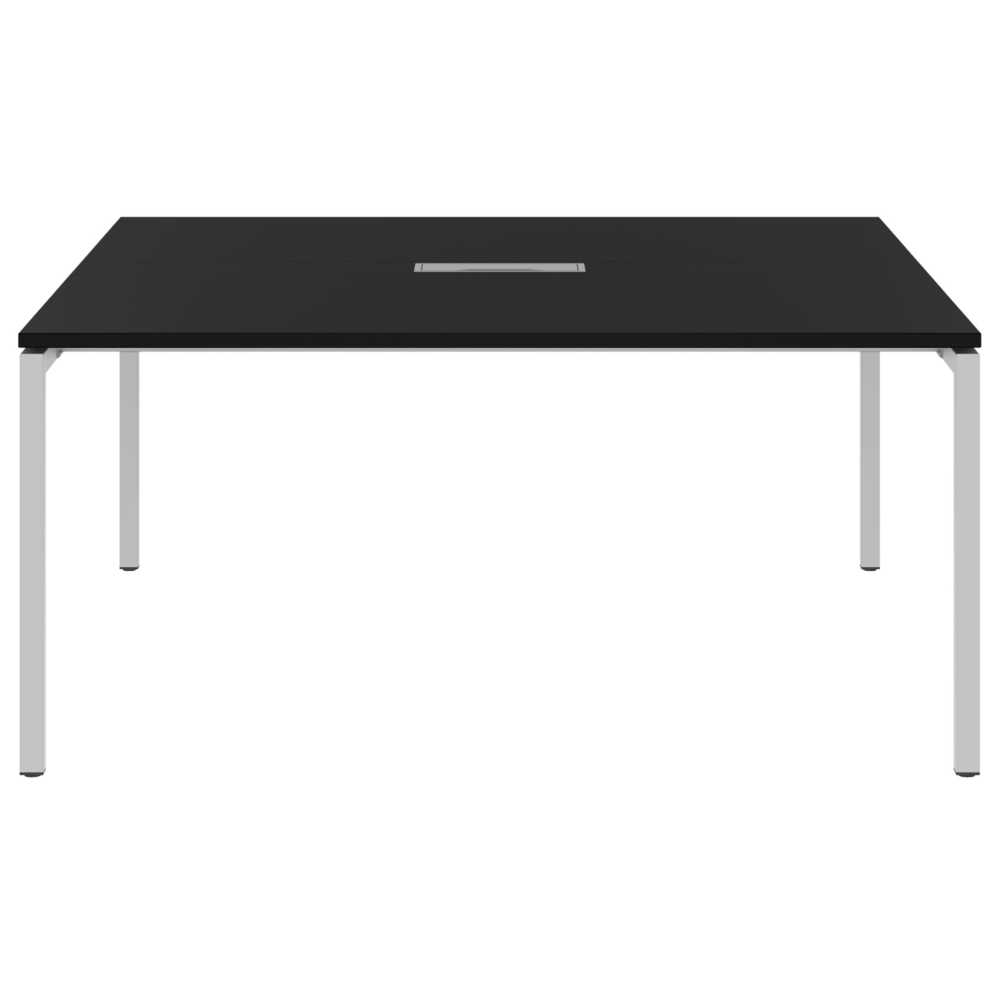 NOVA Konferenztisch | 1600 x 1640 mm (6 - 8 Personen), elektrifiziert, Schwarz - 2 Main Image