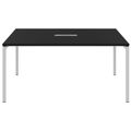 NOVA Konferenztisch | 1600 x 1640 mm (6 - 8 Personen), elektrifiziert, Schwarz - 2 Thumbnail Image