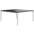 NOVA Konferenztisch | 1600 x 1640 mm (6 - 8 Personen), elektrifiziert, Schwarz - 1 Thumbnail Image