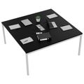 NOVA Konferenztisch | 1600 x 1640 mm (6 - 8 Personen), elektrifiziert, Schwarz - 4 Thumbnail Image
