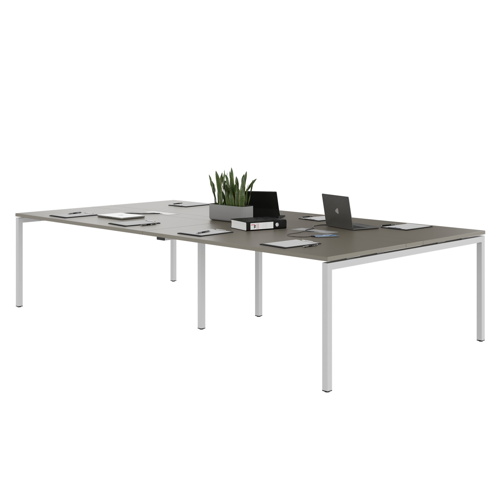 NOVA Conference table | 3200 x 1640 mm (10 - 12 people), electrified, cubanite gray - 2 Main Image