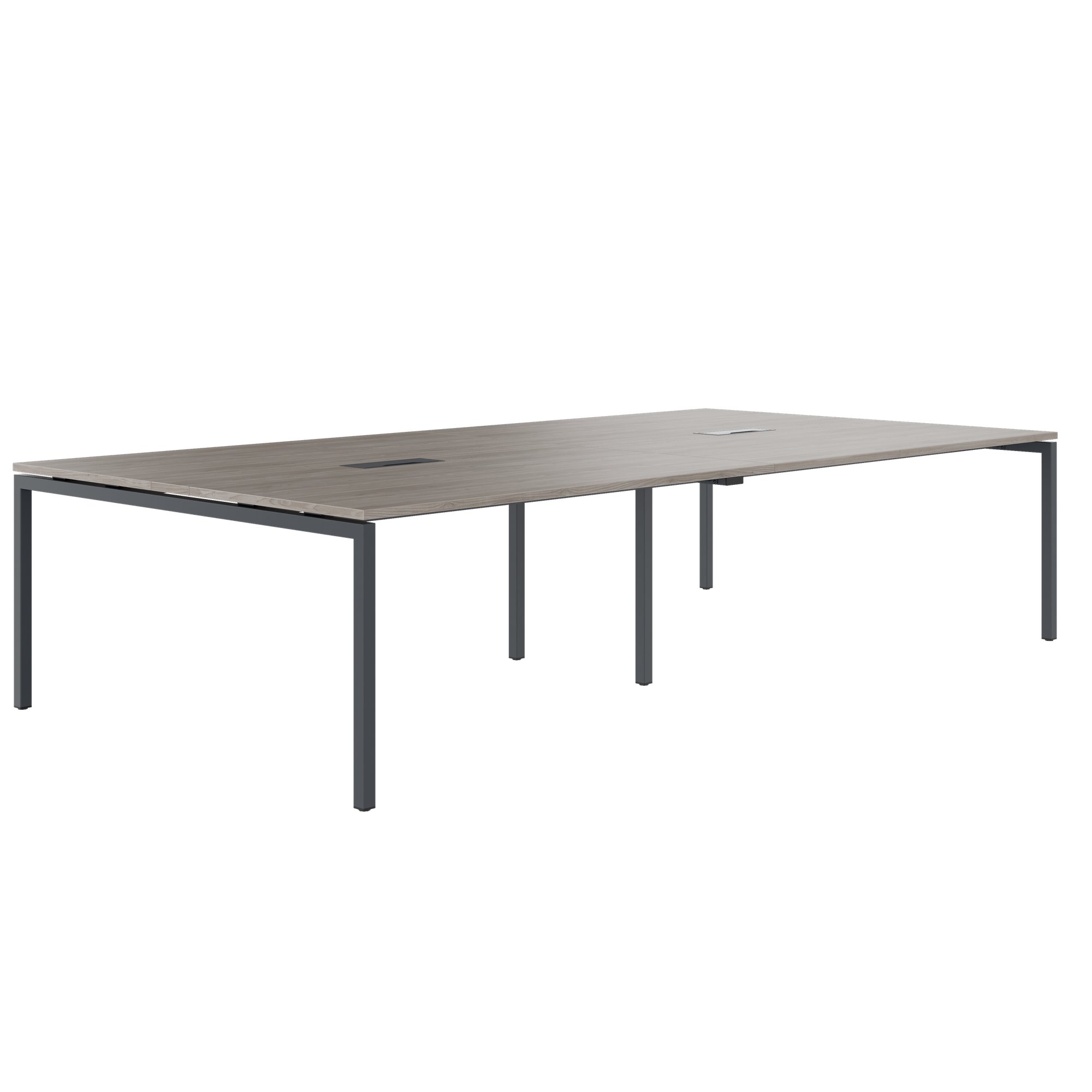 NOVA Conference table | 3200 x 1640 mm (10 - 12 people), electrified, north oak gray - 1 Main Image