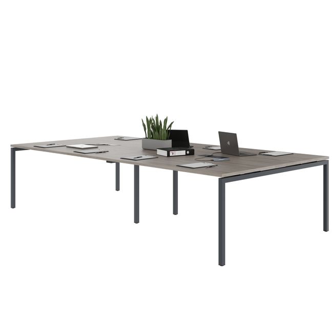 NOVA Konferenztisch | 3200 x 1640 mm (10 - 12 Personen), elektrifiziert, Nordeiche grau NOVA Konferenztisch | 3200 x 1640 mm (10 - 12 Personen), elektrifiziert, Nordeiche grau