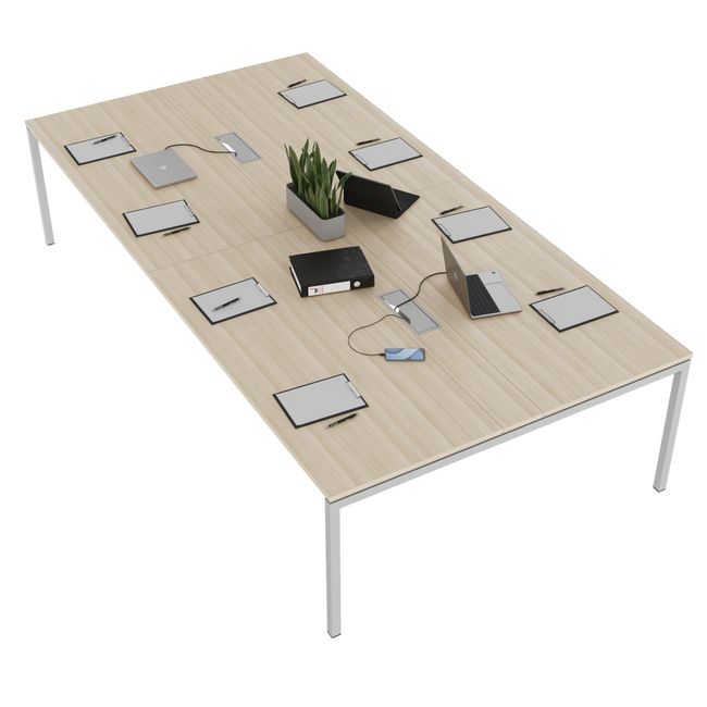 NOVA Konferenztisch | 3200 x 1640 mm (10 - 12 Personen), elektrifiziert, Sandesche