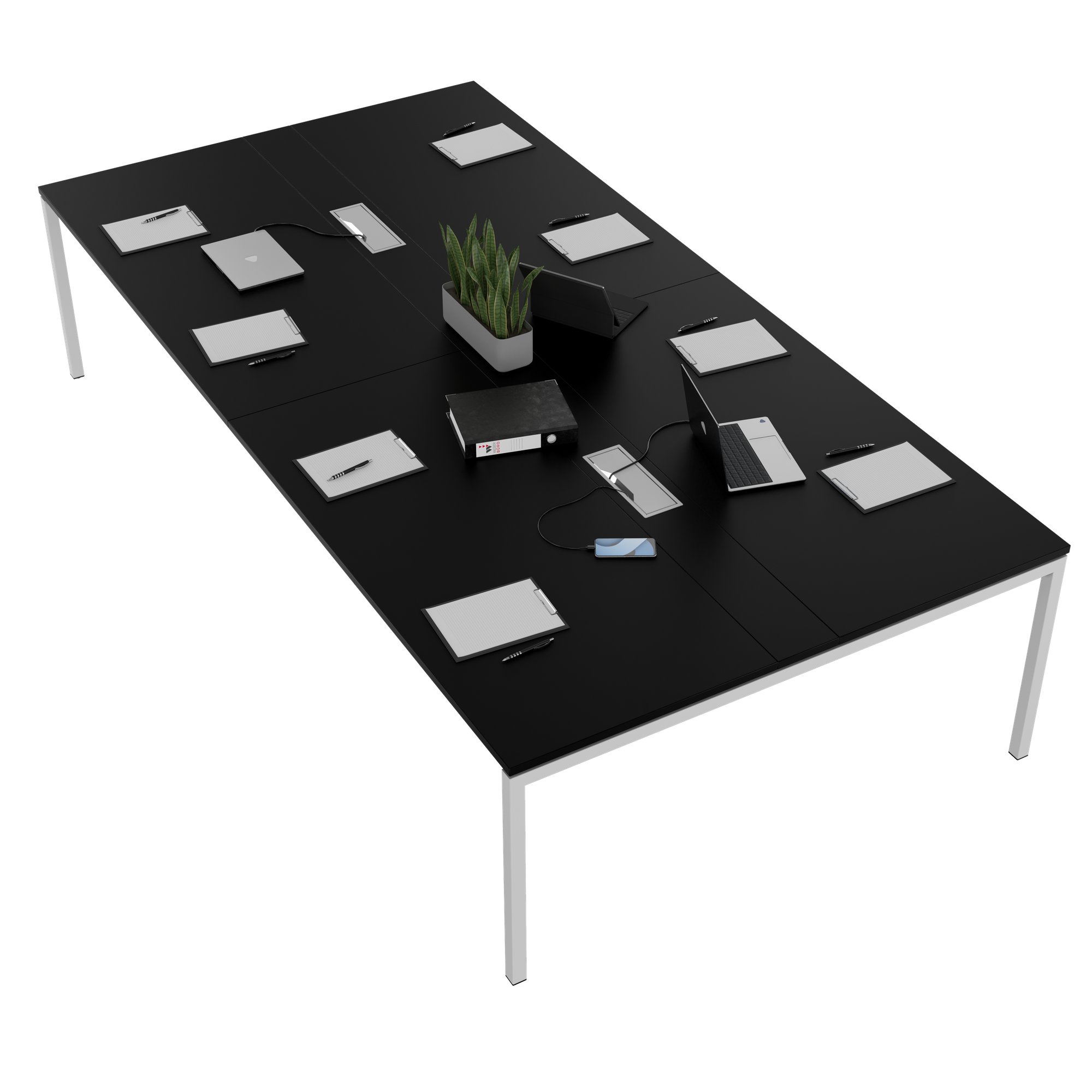 NOVA Conference table | 3200 x 1640 mm (10 - 12 people), electrified, black - 3 Main Image
