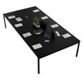NOVA Konferenztisch | 3200 x 1640 mm (10 - 12 Personen), elektrifiziert, Schwarz