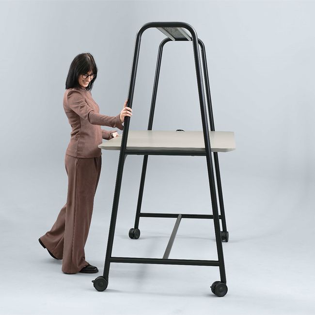 ROUND Multipurpose Tisch | 1600 - 1800 x 740 - 1050 mm, Weiß