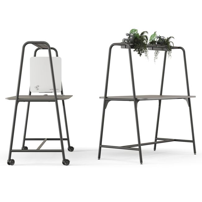 ROUND Multipurpose Tisch | 1600 - 1800 x 740 - 1050 mm, Nussbaum