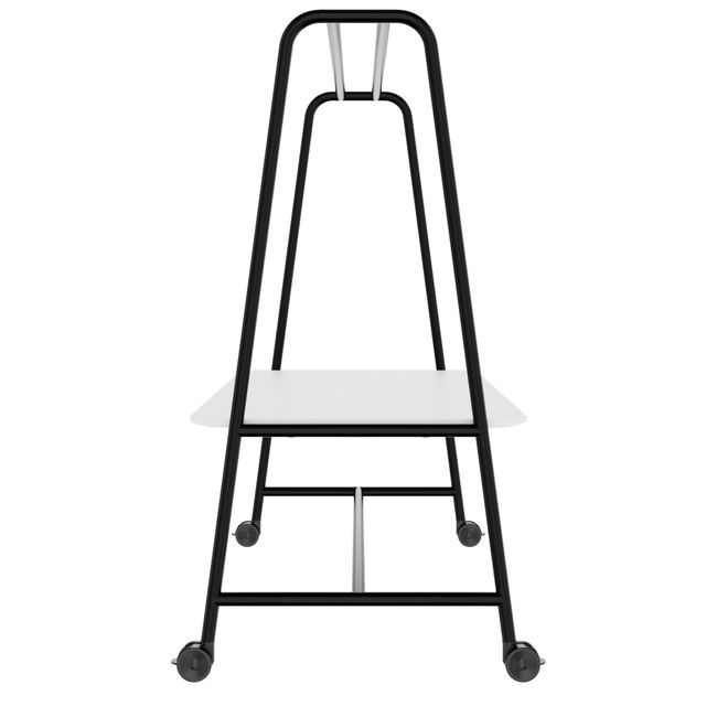 ROUND Multipurpose Tisch | 1600 - 1800 x 740 - 1050 mm, HPL Weiß