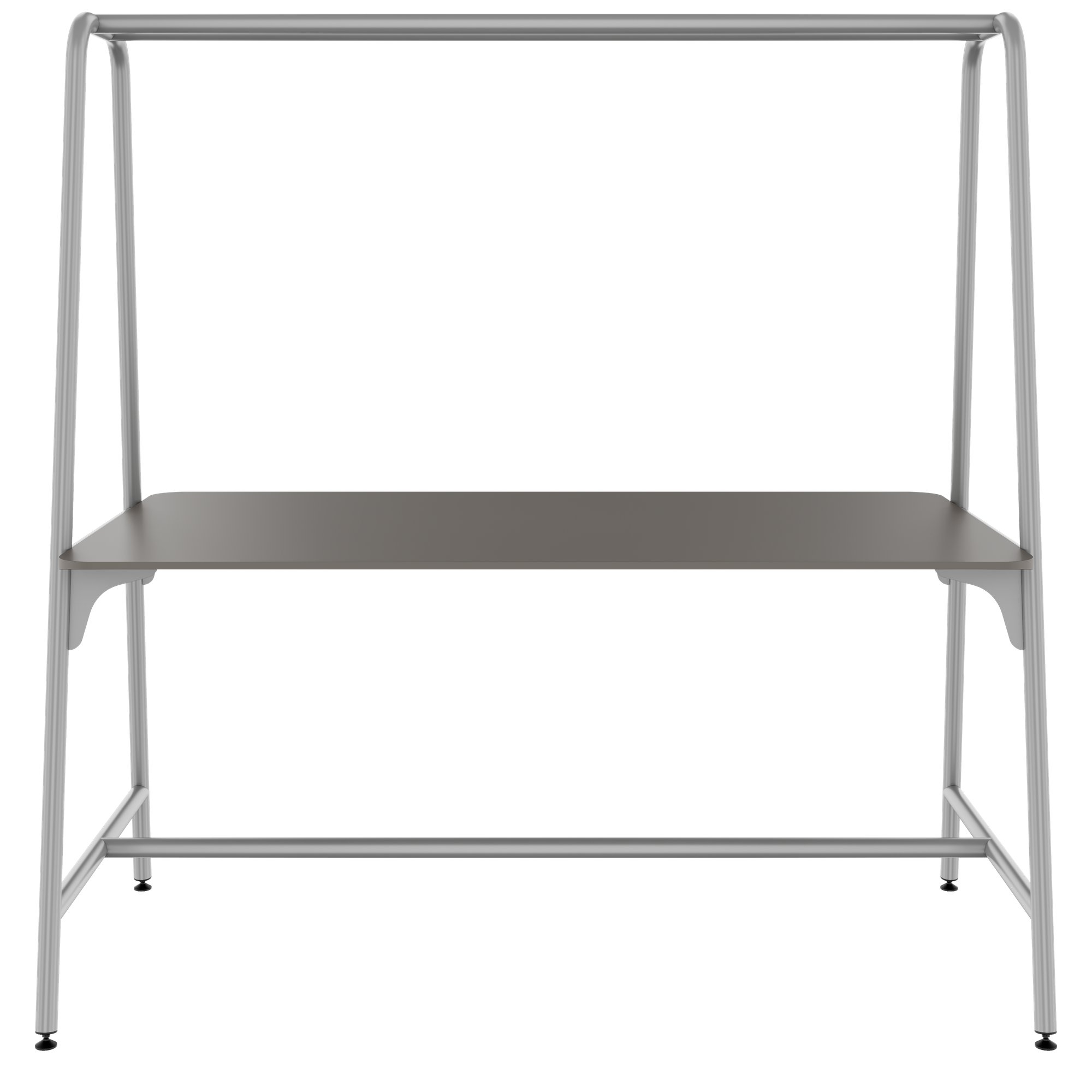 Round multipurpose table | 1600 - 1800 x 740 - 1050 mm, Fenix ​​gray - 2 Main Image