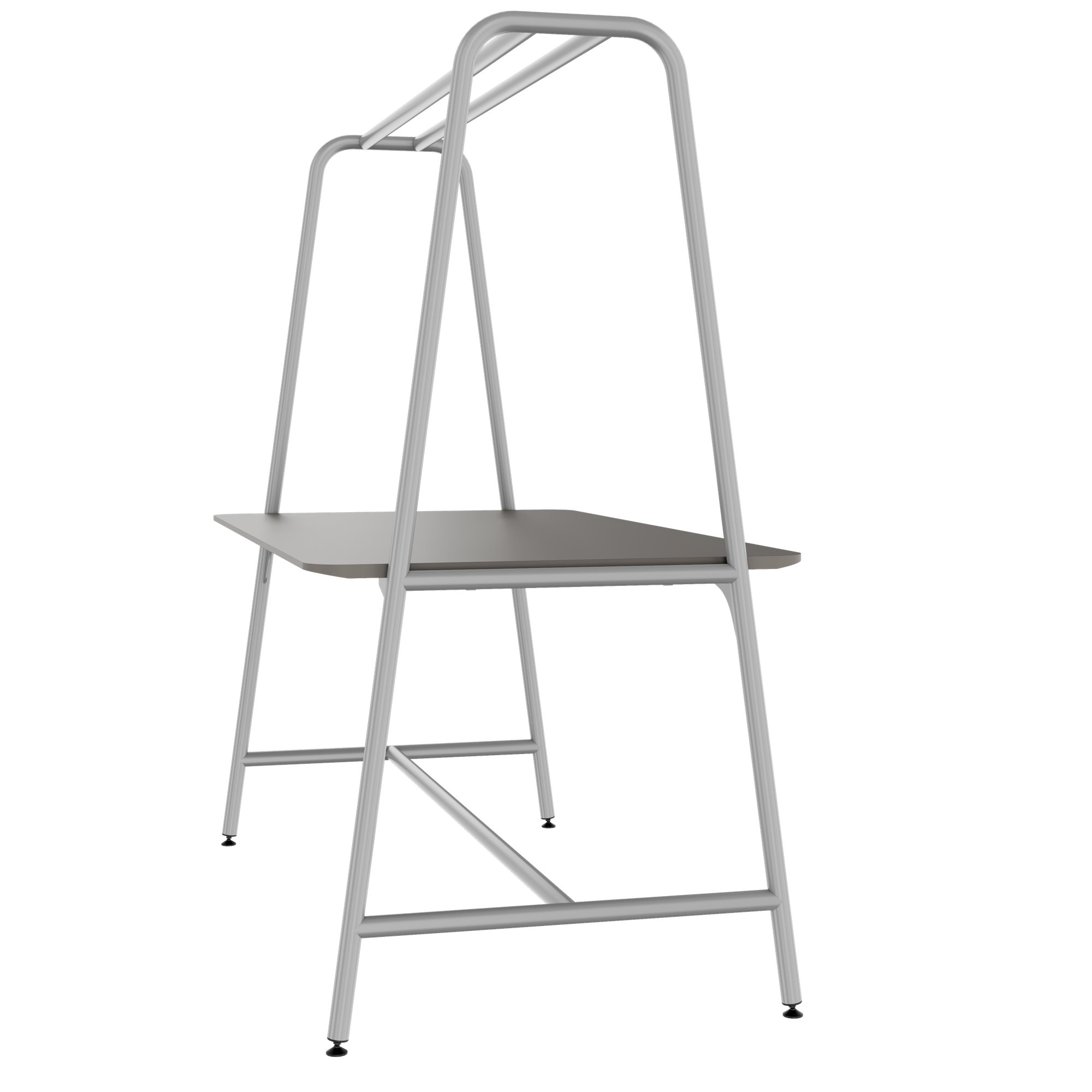 Round multipurpose table | 1600 - 1800 x 740 - 1050 mm, Fenix ​​gray - 3 Main Image