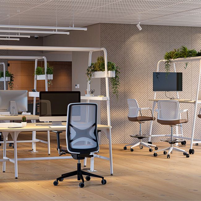 ROUND Multipurpose Tisch | 1600 - 1800 x 740 - 1050 mm, Fenix Schwarz