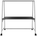 Round multipurpose table | 1600 - 1800 x 740 - 1050 mm, Fenix ​​black - 2 Thumbnail Image