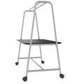 Round multipurpose table | 1600 - 1800 x 740 - 1050 mm, Fenix ​​black - 3 Thumbnail Image