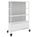 WORKLAB Mobile Medienwand | 1200 x 1790 mm, mit Einlegeboden, Schrank und Rückwand