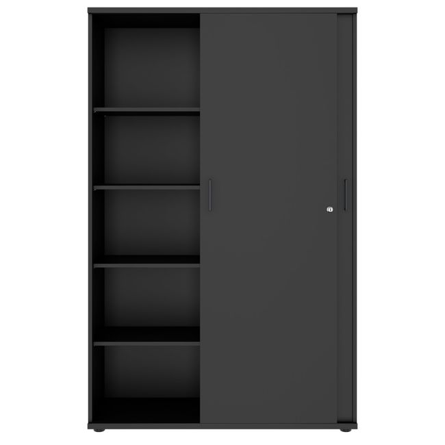 UNI Schiebetürenschrank | 5 OH, 1200 x 1897 mm, Anthrazit