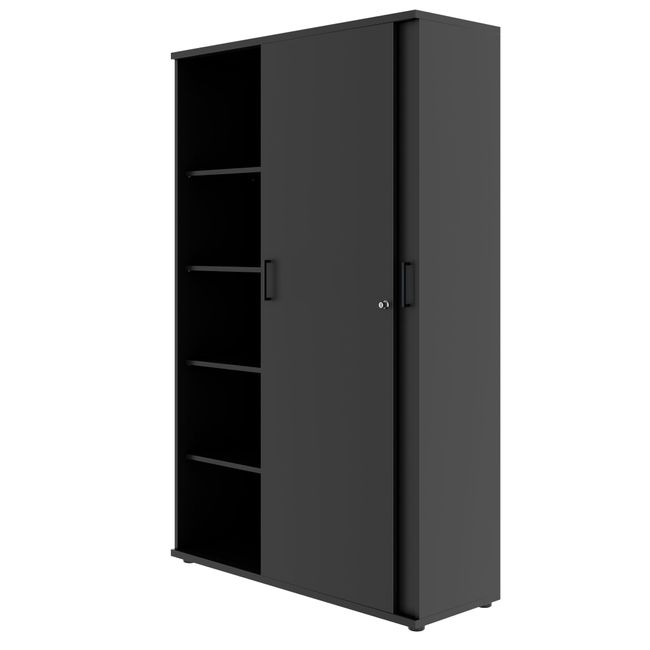 UNI Schiebetürenschrank | 5 OH, 1200 x 1897 mm, Anthrazit