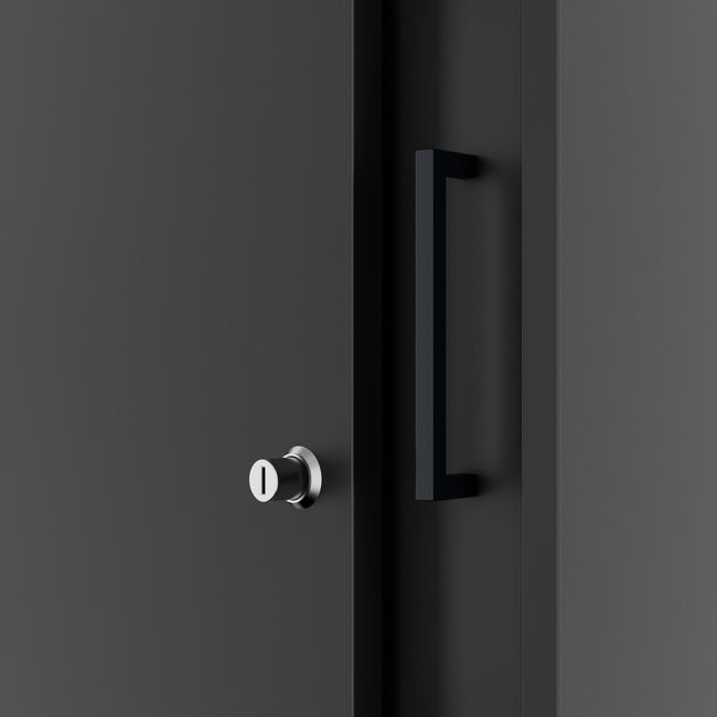 UNI Schiebetürenschrank | 5 OH, 1200 x 1897 mm, Anthrazit