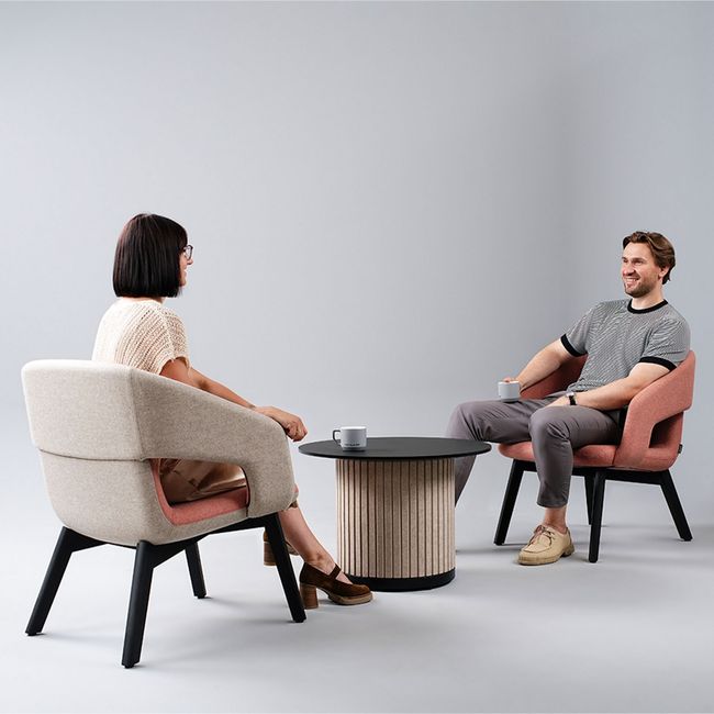 PARTHOS Beistelltisch | Ø700 mm, Säulen-Gestell