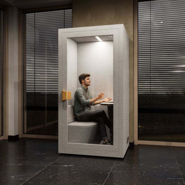 Soundbox CALMA | Schallisolierte Telefonbox, für 1 Person Soundbox CALMA | Schallisolierte Telefonbox, für 1 Person