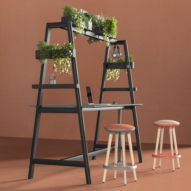 NOVA WOOD Multipurpose Tisch | 1400 - 1800 x 740 - 1050 mm, Fenix Grau